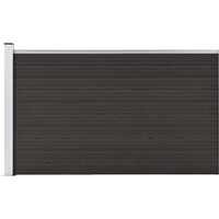 vidaXL Fence Panel WPC 175x105 cm Black