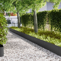 vidaXL Lawn Edging 10 pcs Black 100 x 0.05 x 30 cm Cold Rolled Steel