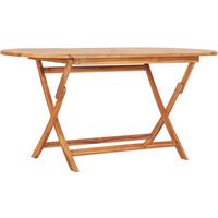 vidaXL Folding Garden Table 160x80x75 cm Solid Teak Wood