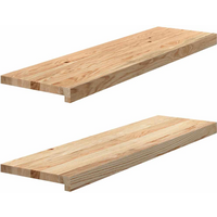 vidaXL Window Sills 2 pcs Untreated 90x30x2 cm Solid Wood Oak