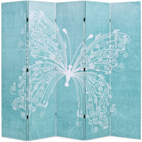 vidaXL Folding Room Divider 200x170 cm Butterfly Blue