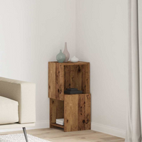 vidaXL Corner Cabinet Old Wood 30.5x30x65cm Engineered Wood