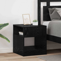 vidaXL End Table 2 pcs Black Oak 40.5 x 40 x 45 cm Engineered Wood