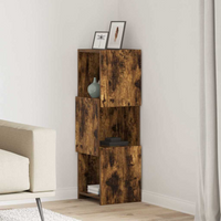 vidaXL Corner Cabinet Smoked Oak 30.5x30x95cm Engineered Wood