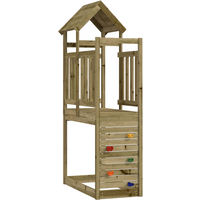vidaXL Play Tower Brown 53 x 110.5 x 214 cm Solid Impregnated Wood
