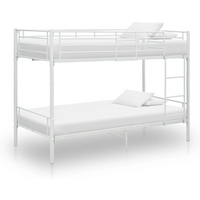 vidaXL Bunk Bed without Mattress White Metal 90x200cm
