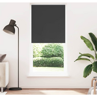 vidaXL Roller blind blackout 124.4x230 cm Fabric Width 120 cm black