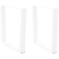 vidaXL Dining Table Legs V-Shape 2 pcs White 90x(72-73.3) cm Steel
