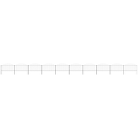 vidaXL Garden Fence with Spear Top Steel 1781.5x150 cm Black