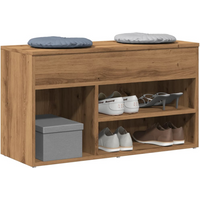 vidaXL Shoe Bench Artisan Oak 80x30x45 cm Engineered Wood
