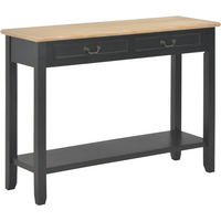 vidaXL Console Table Black 110x35x80 cm Wood