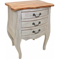 vidaXL Bedside Cabinet Solid Mahogany Wood 48x35x64 cm