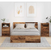 vidaXL Bedside Tables 2 pcs Old Wood 40 x 30 x 467 cm Engineered Wood