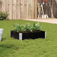 vidaXL Garden Planter Black 80x60 cm Solid Wood Pine