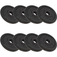 vidaXL Weight Plates 8 pcs 8x2.5 kg Cast Iron