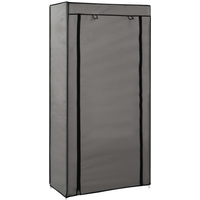 vidaXL Shoe Cabinet with Cover Grey 58x28x106 cm Fabric