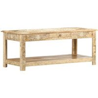 vidaXL Coffee Table 110x50x45 cm Hand Painted Solid Mango Wood