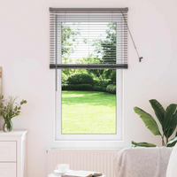 vidaXL Venetian Blinds Manual Dark Grey 130 x 75 cm Aluminium