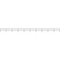 vidaXL Garden Fence with Spear Top Steel 1781.5x125 cm Black