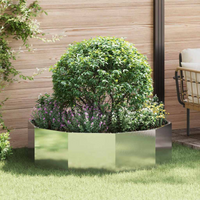 vidaXL Planter Silver 120 x 120 x 35 cm Stainless Steel