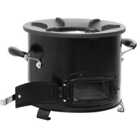 vidaXL Camping Wood Stove Black 36x26x22.5 cm Metal