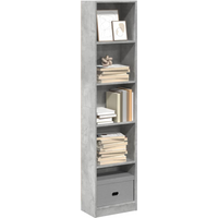 vidaXL Bookcase Concrete Grey 40x24x176 cm Engineered Wood