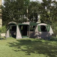 vidaXL Family Tent 20-Person Green and White 745 x 700 x 217 cm