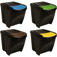 vidaXL Stackable Dustbins 4 pcs Anthracite 100 L