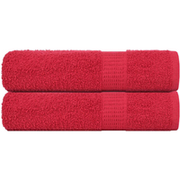 vidaXL Bath Towels "FROGN" 2 pcs Red 100x150 cm 360 gsm