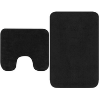 vidaXL Bathroom Mat Set 2 Pieces Fabric Anthracite