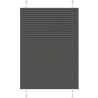 vidaXL Pleated Blind Black 85x150 cm Fabric Width 84.4 cm Polyester