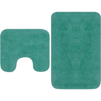 vidaXL Bathroom Mat Set 2 Pieces Fabric Turquoise