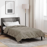 vidaXL Full Year Duvet Light Grey 200 x 135 cm Microfiber