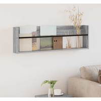 vidaXL Magazine Rack Grey Sonoma 100 x 12 x 30 cm Engineered Wood