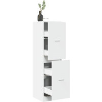 vidaXL Apothecary Cabinet White 40x41x144.5 cm Engineered Wood