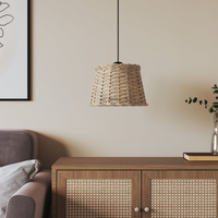 vidaXL Ceiling Lamp Shade Brown Ø25x17 cm Wicker