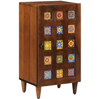 vidaXL Sideboard with Storage Walnut 40 x 33 x 75 cm Solid Mango Wood