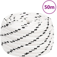 vidaXL Work Rope White 18 mm 50 m Polyester