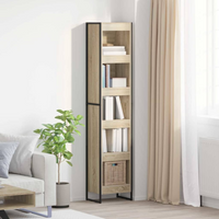 vidaXL Book Cabinet Sonoma 40 x 30 x 189.5 cm Engineered Wood