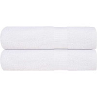 vidaXL Shower Towels "FROGN" 2 pcs White 70x140 cm 360 gsm