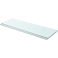 vidaXL Shelves 2 pcs Panel Glass Clear 90x30 cm