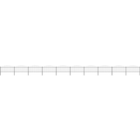vidaXL Garden Fence with Spear Top Steel 1781.5x75 cm Black