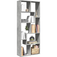 vidaXL Room Divider Bookcase Concrete Grey 67x25x161.5 cm Engineered Wood