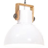 vidaXL Industrial Hanging Lamp 25 W White Round 40 cm E27