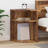 vidaXL End Table Old Wood 39.7 x 39.7 x 60 cm Engineered Wood