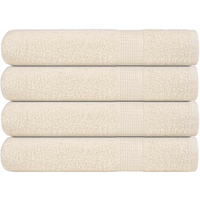 vidaXL Towels "FROGN" 4 pcs Cream 100x200 cm 360 gsm