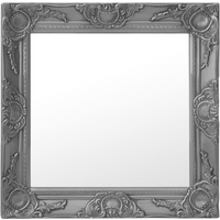 vidaXL Wall Mirror Baroque Style 50x50 cm Black