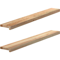 vidaXL Window Sills 2 pcs Untreated 120x15x2 cm Solid Wood Oak