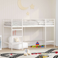 vidaXL Kids'Loft Bed Frame White 90 x 190 cm Steel