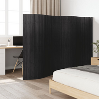 vidaXL Room Divider Grey Width 400 cm Height 165 cm Bamboo